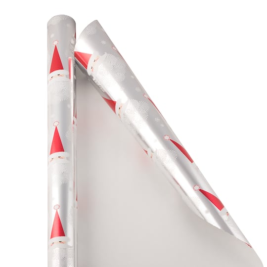 JAM Paper Snowflake Santa Gift Wrap